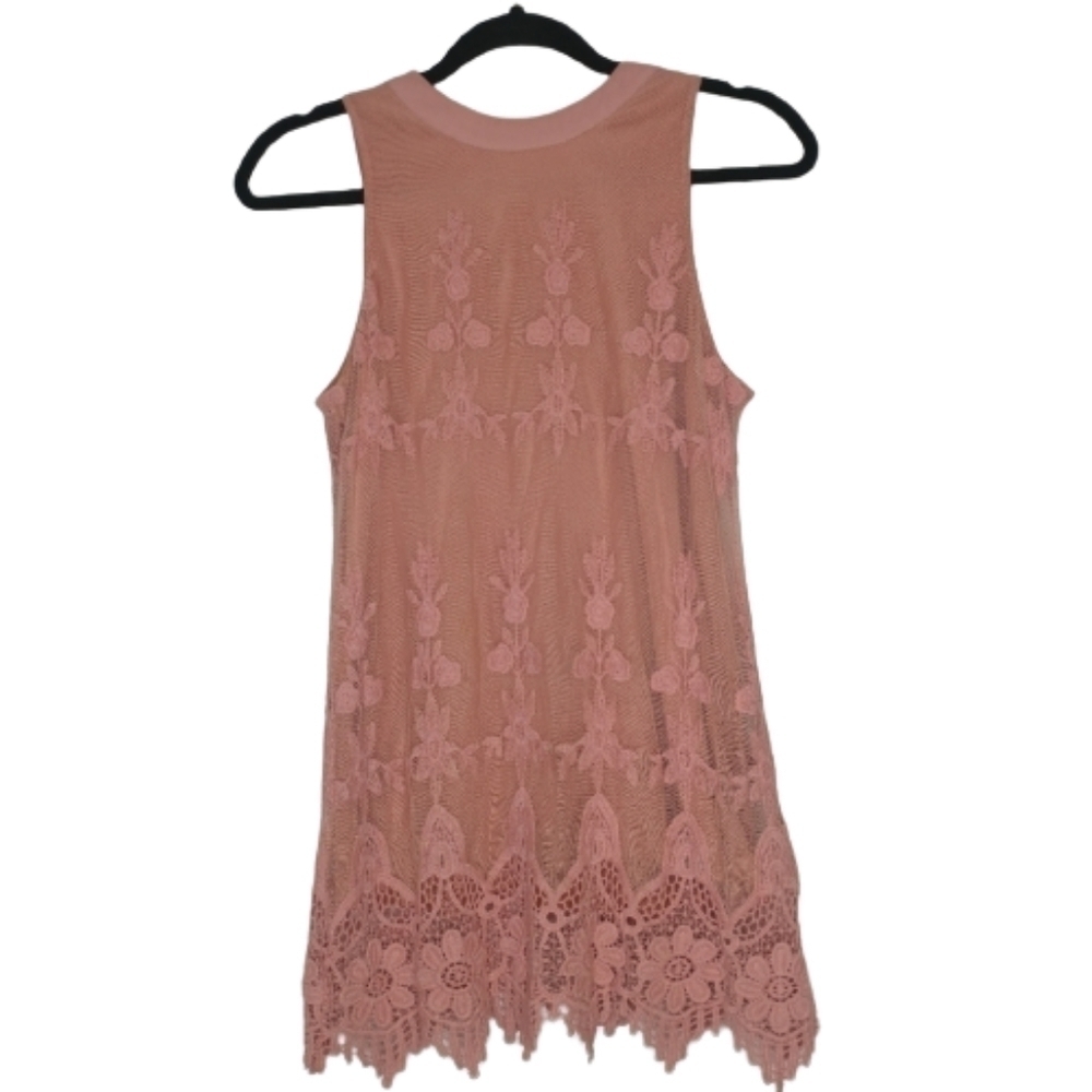 Want & Need Embroidered Sleeveless Lace Tank - Picture 3 of 14